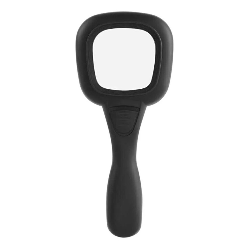 LED Pārvietojama kontaktligzdas lampa 2,5xZOOM ar fona apgaismojumu un UV lampa LED/UV/2xAAA
