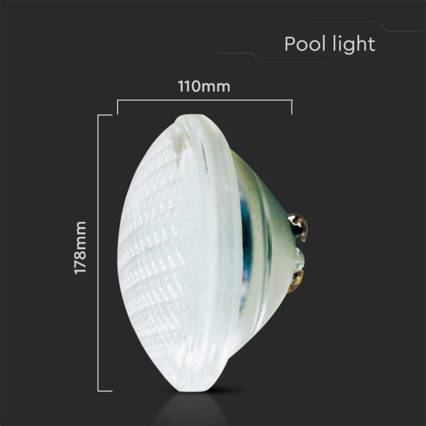 LED Peldbaseina spuldze LED/35W/12V IP68 6500K