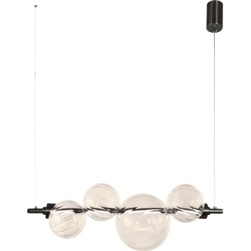LED piekaramā lampa uz troses PLAYA LED/12W/230V melna