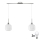 LED piekaramā lampas HARMA 2xE27/60W/230V matēts hroms/balts