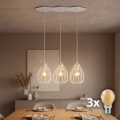 LED piekaramā lustra ar vadu BRYLANT 3xE27/60W/230V balta