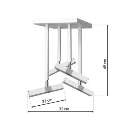 LED Piekarama lustra CASTRO 4xG9/7W/230V