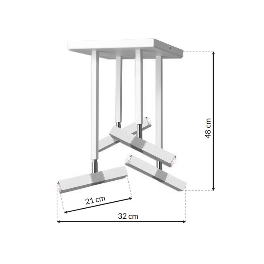 LED Piekarama lustra CASTRO 4xG9/7W/230V