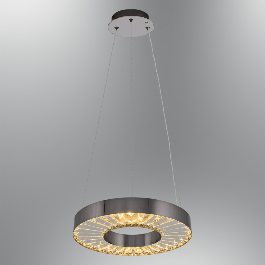 LED piekaramā lustra uz troses JESI LED/35W/230V 3000K Ø 40 cm sudraba