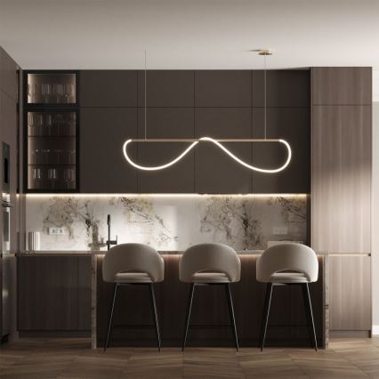 LED piekaramā lustra uz troses MELECA LED/36W/230V 3000/4000/6000K 160 cm zeltaina