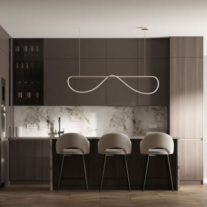 LED piekaramā lustra uz troses MELECA LED/36W/230V 3000/4000/6000K 160 cm zeltaina