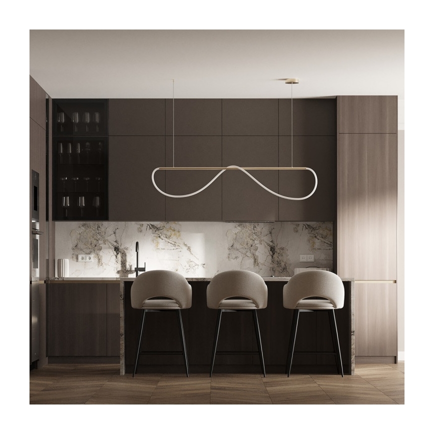 LED piekaramā lustra uz troses MELECA LED/36W/230V 3000/4000/6000K 160 cm zeltaina