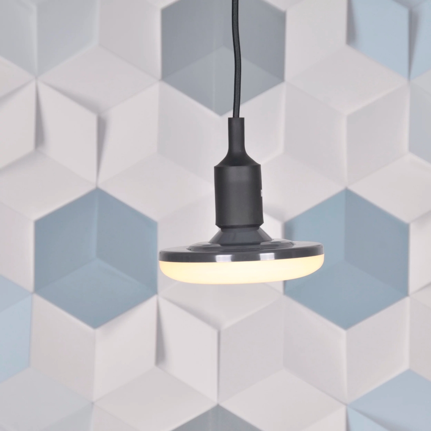 LED piekarams gaismeklis KIKI 1xE27/10W/230V Melns
