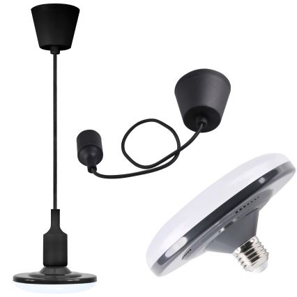 LED piekarams gaismeklis KIKI 1xE27/10W/230V Melns