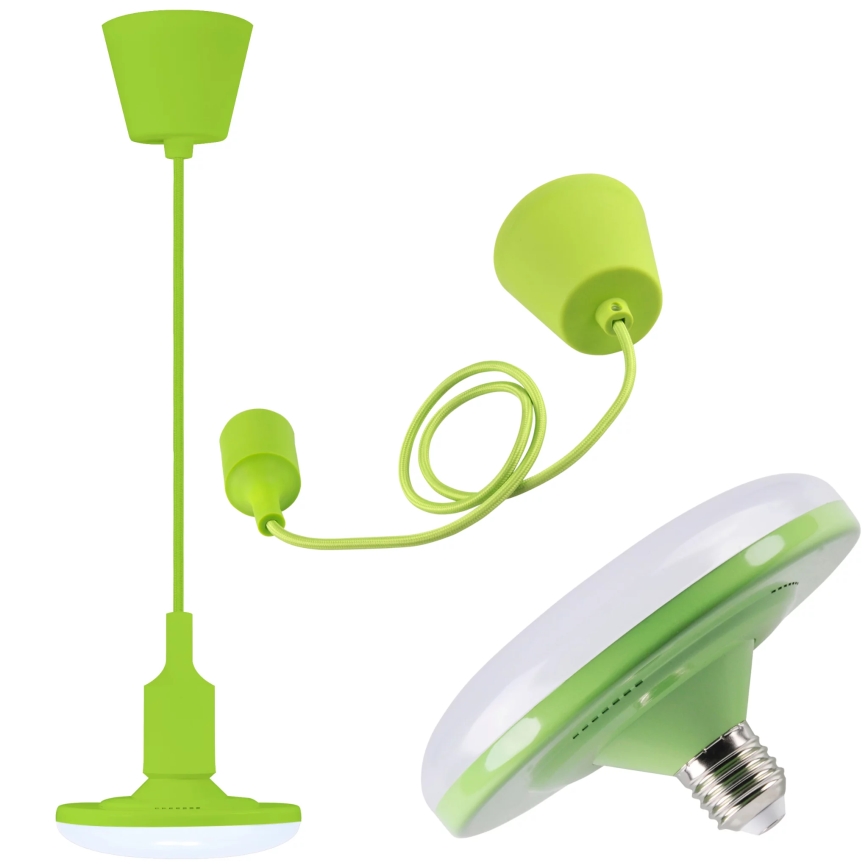 LED piekarams gaismeklis KIKI 1xE27/10W/230V zaļs