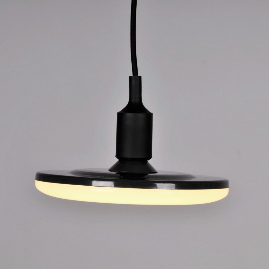LED piekarams gaismeklis KIKI 1xE27/15W/230V Melns