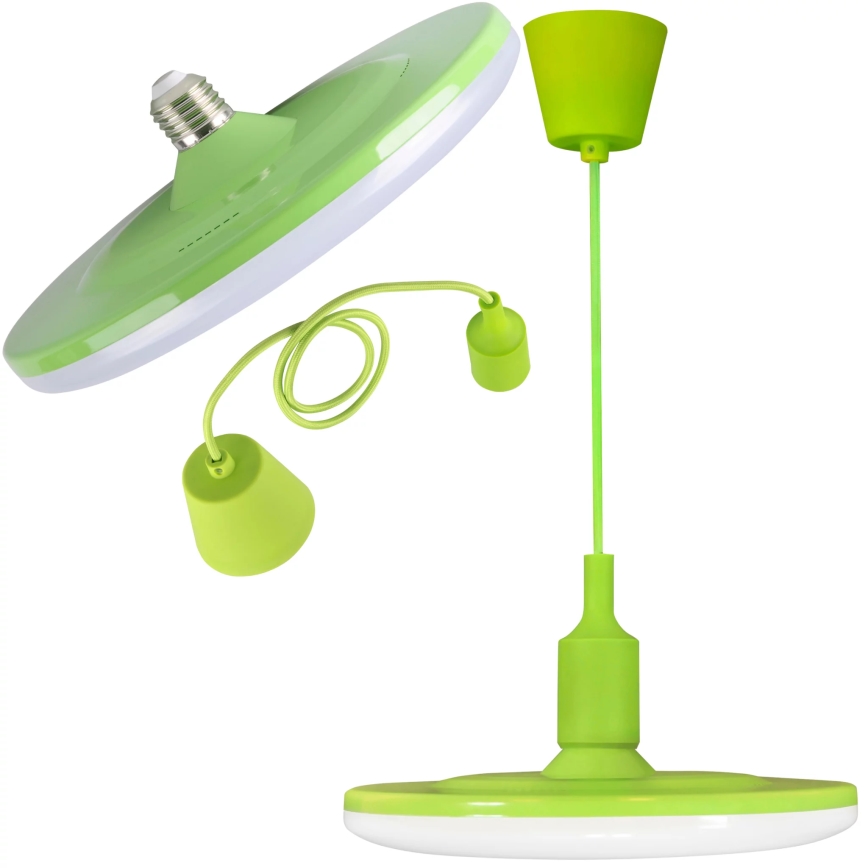 LED piekarams gaismeklis KIKI 1xE27/15W/230V zaļs