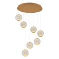 LED piekare CREMONA 7xLED/5W/230V 3000K zelta