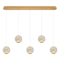 LED piekārts gaismeklis CREMONA 5xLED/5W/230V 3000K zelta
