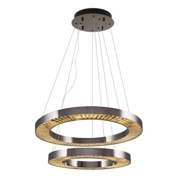 LED piektais lampa JESI LED/140W/230V 3000K diametrs 100 cm sudraba