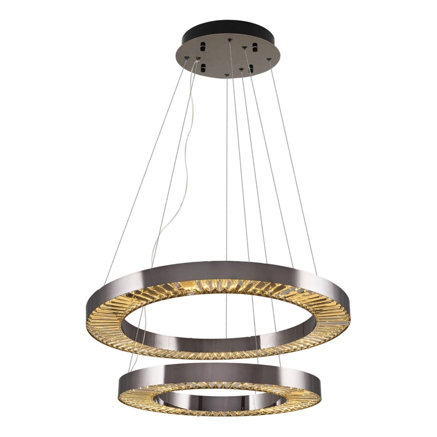 LED piektais lampa JESI LED/140W/230V 3000K diametrs 100 cm sudraba