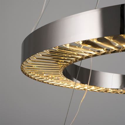 LED piektais lampa JESI LED/140W/230V 3000K diametrs 100 cm sudraba