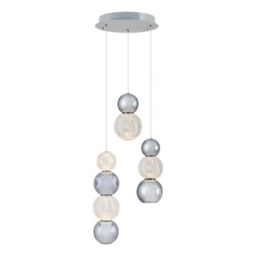 LED piektais lustrs CREMONA LED/17W/230V 3000K matēta hroma