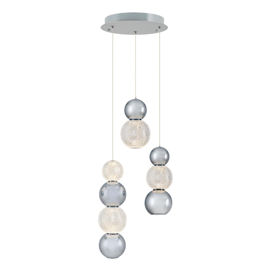 LED piektais lustrs CREMONA LED/17W/230V 3000K matēta hroma
