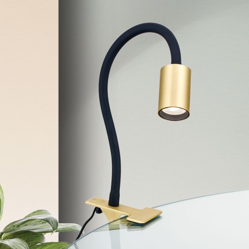 LED Pielāgojama galda lampa ar stiprinājumu KURT LED/5W/230V zelta