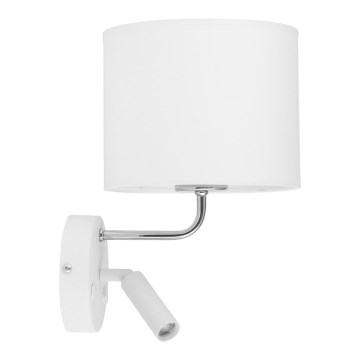 LED Pielāgojama lampa RICHI 1xE27/15W/230V + LED/3W/230V balta