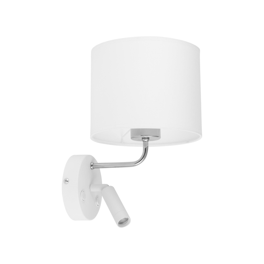 LED Pielāgojama lampa RICHI 1xE27/15W/230V + LED/3W/230V balta