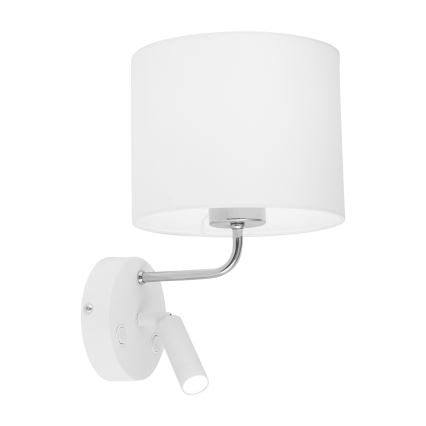 LED Pielāgojama lampa RICHI 1xE27/15W/230V + LED/3W/230V balta