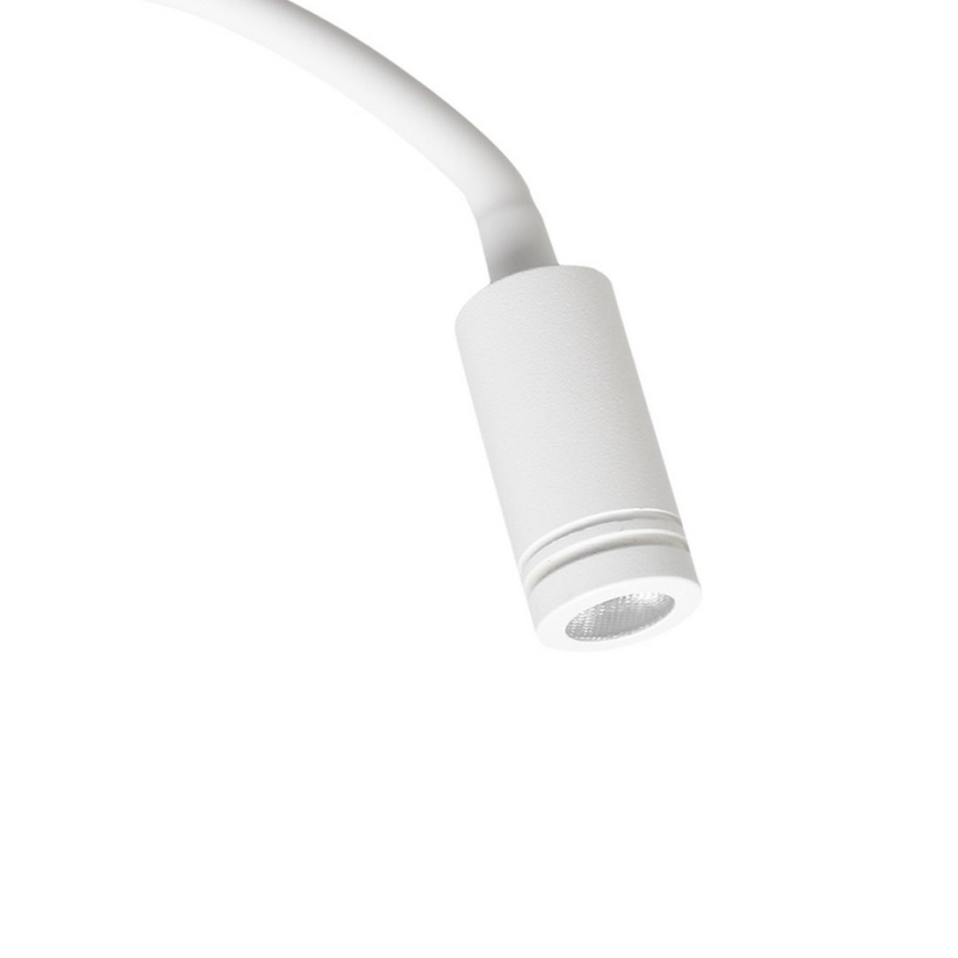 LED Pielāgojama sienas lampiņa ar USB BASE 1xLED/8W+1xLED/2W/230V balta