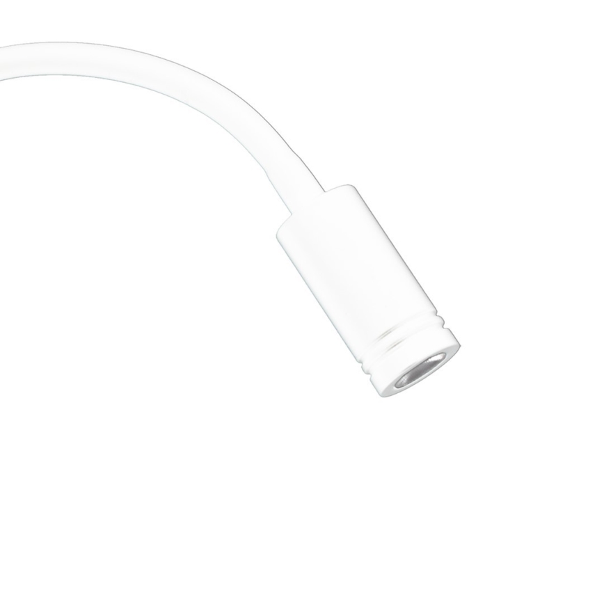 LED Pielāgojama sienas lampiņa ar USB BASE 1xLED/8W + 1xLED/2W/230V balta