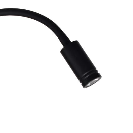 LED Pielāgojama sienas lampiņa BASE 1xLED/8W+1xLED/2W/230V melna/sudraba