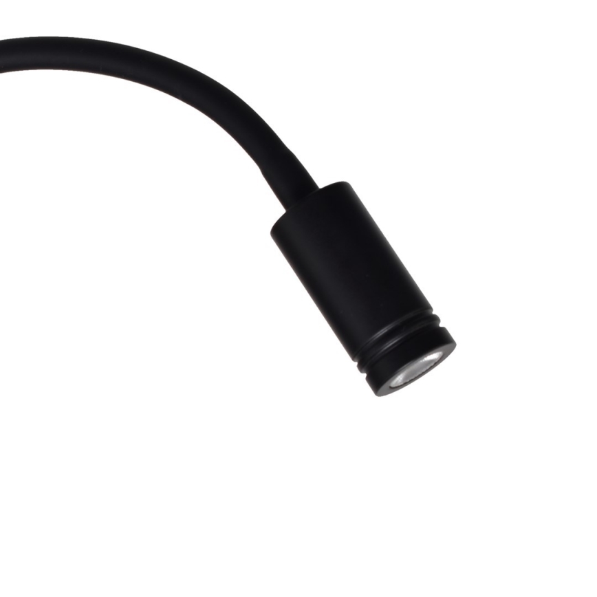 LED Pielāgojama sienas lampiņa BASE 1xLED/8W+1xLED/2W/230V melna/sudraba
