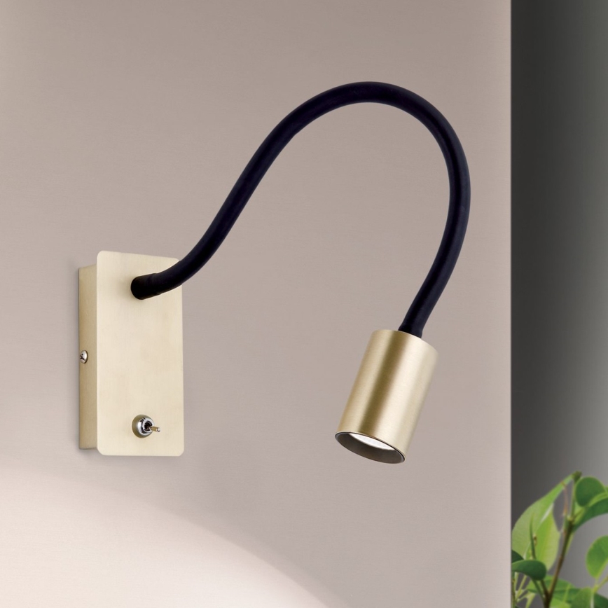 LED Pielāgojama sienas lampiņa KURT LED/5W/230V zelta