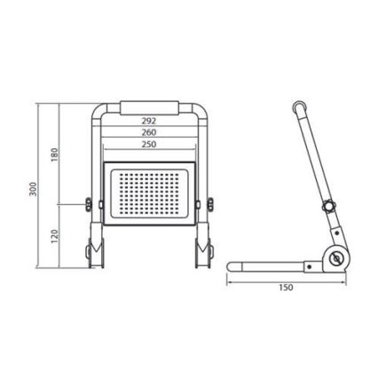 LED Plūdu gaismeklis ar statīvu ADVIVE WORK LED/100W/230V IP65