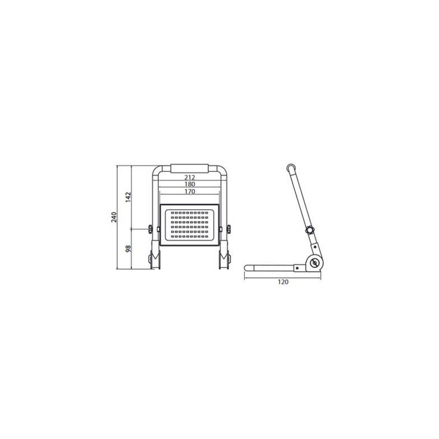 LED Plūdu gaismeklis ar statīvu ADVIVE WORK LED/50W/230V IP65