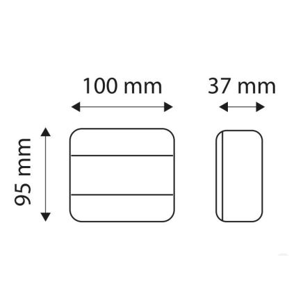 LED Pozicionālais gaismeklis MULTI LED/1,5W/12V IP65 sarkans/oranžs