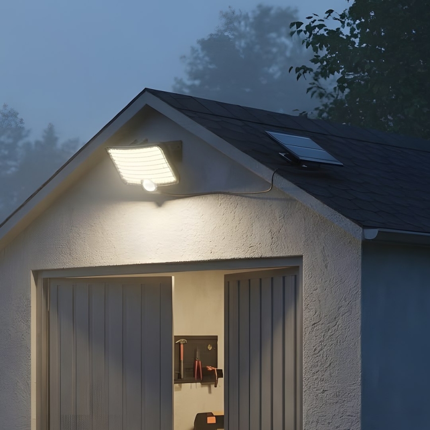 LED prožektors ar kustības sensoru un saules paneli ALEX LED/5,5W/3,7V 1200 mAh IP44