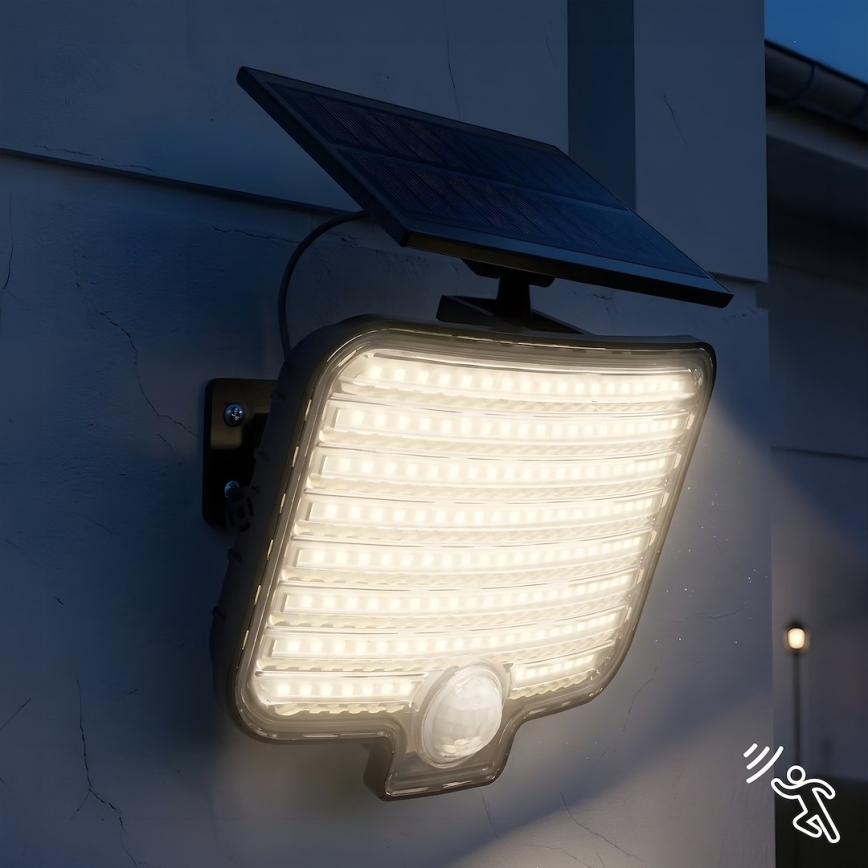 LED prožektors ar kustības sensoru un saules paneli ALEX LED/5,5W/3,7V 1200 mAh IP44