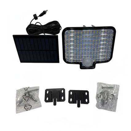 LED prožektors ar kustības sensoru un saules paneli ALEX LED/5,5W/3,7V 1200 mAh IP44
