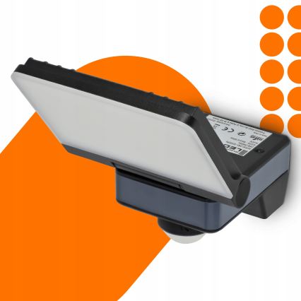 LED prožektors ar kustības un krēslas sensoru LED/24W/230V 4200K IP54 melns
