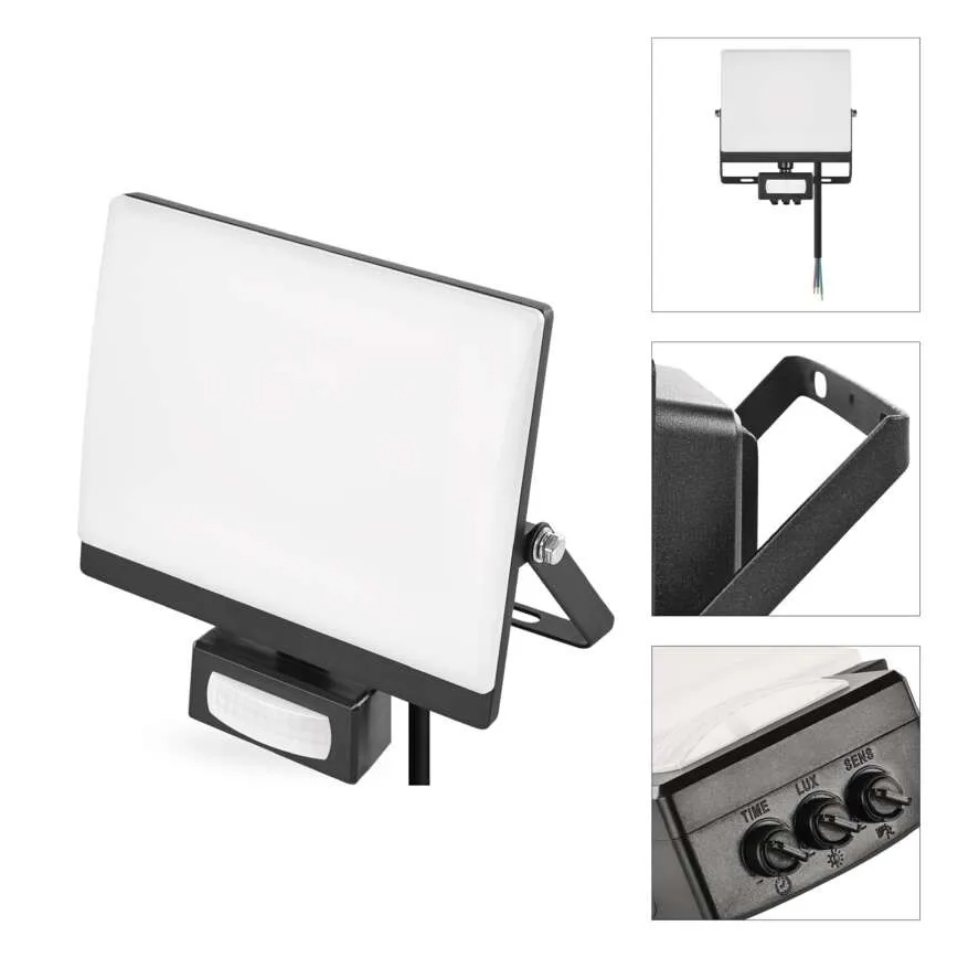 LED prožektors ar kustības un krēslas sensoru TAMBO EVO LED/30W/230V 4000K IP44 melns