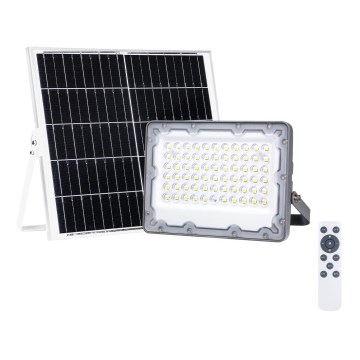 LED prožektors ar saules paneli FOCUS 60W/10000 mAh 3,2V 6000K IP65 + tālvadība