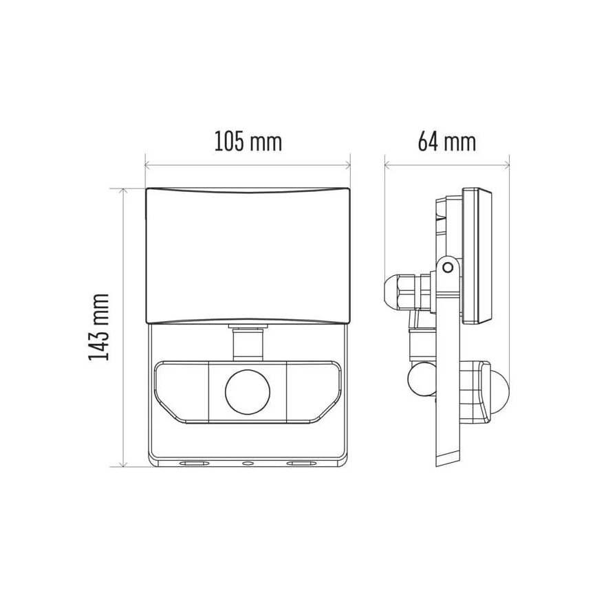 LED Prožektors ar sensoru LED/10,5W/230V IP54