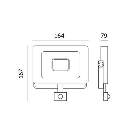 LED Prožektors ar sensoru LED/30W/230V 6500K IP44