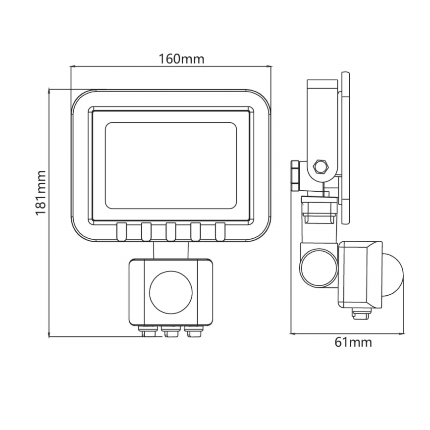 LED Prožektors ar sensoru LED/30W/230V IP65