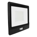 LED Prožektors ar sensoru LED/50W/230V 4000K IP65 melna