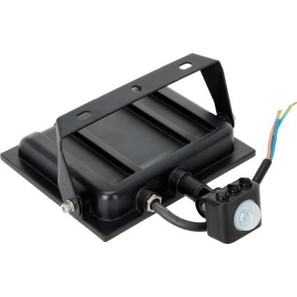 LED Prožektors ar sensoru LED/50W/230V 6500K IP44 melna