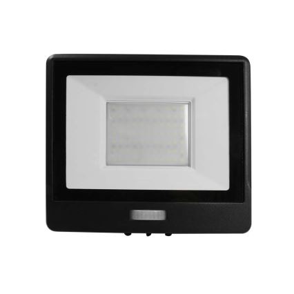 LED Prožektors ar sensoru LED/50W/230V 6500K IP65 melna