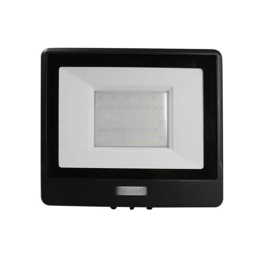 LED Prožektors ar sensoru LED/50W/230V 6500K IP65 melna