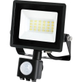LED Prožektors ar sensoru MHC LED/20W/230V IP44 6500K melna
