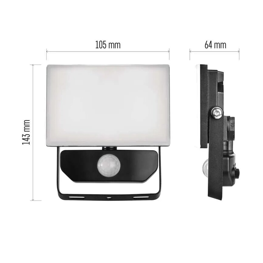 LED Prožektors ar sensoru TAMBO LED/10W/230V 4000K IP54